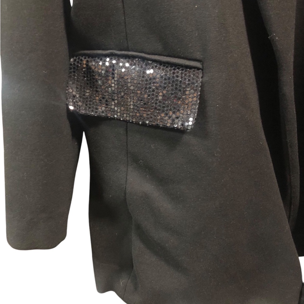 Slim Factor By INVESTMENTS Size Large Black Blazer.22”Pit 2 Pit X 29” Length - Picture 3 of 10